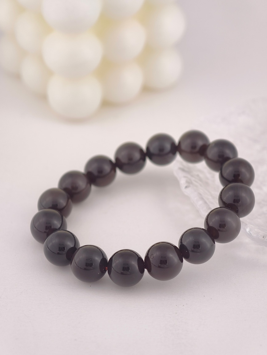 Natural Obsidian Bracelet 11 mm