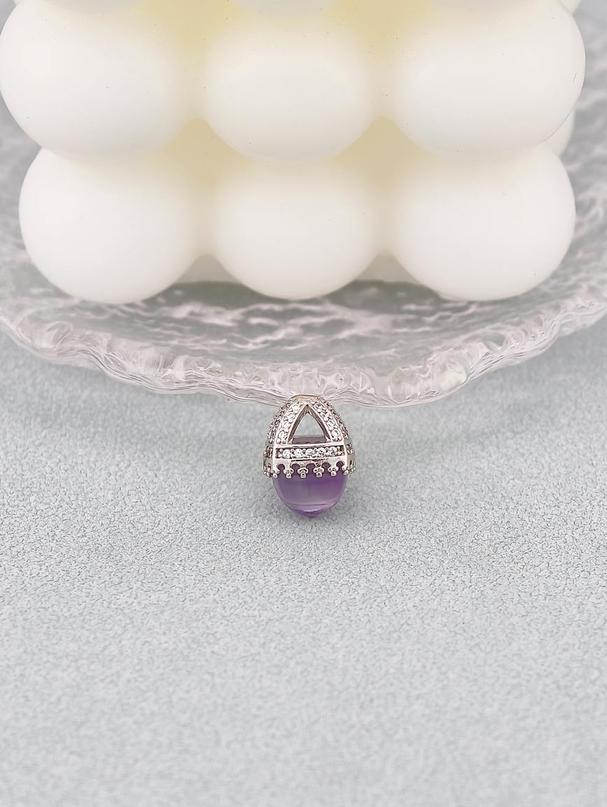 Natural Amethyst Sugar Tower Pendant