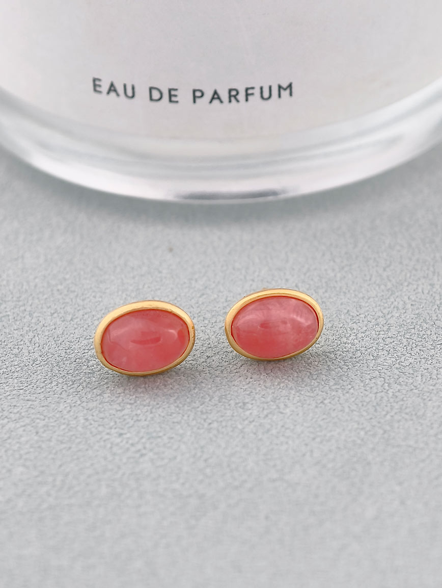 Natural Rhodochrosit Sterling Silver Earrings image