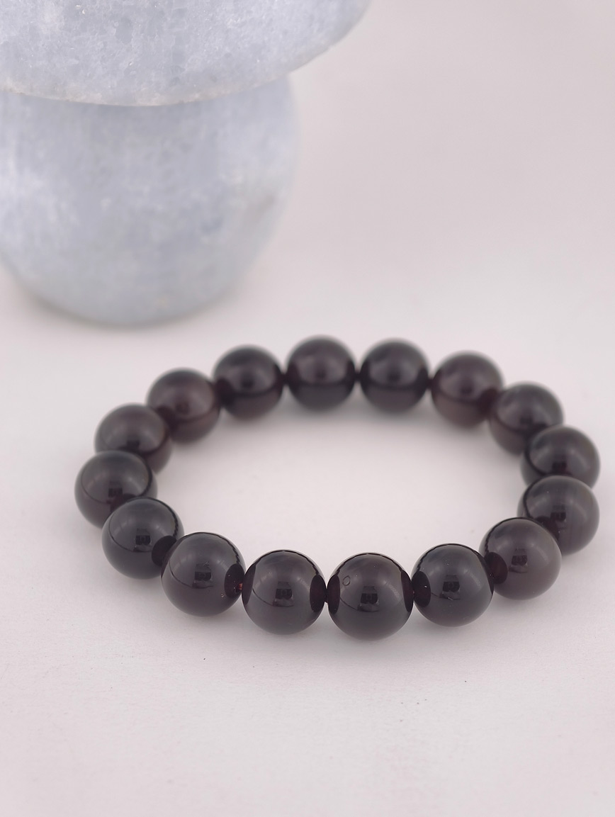 Natural Obsidian Bracelet 11 mm