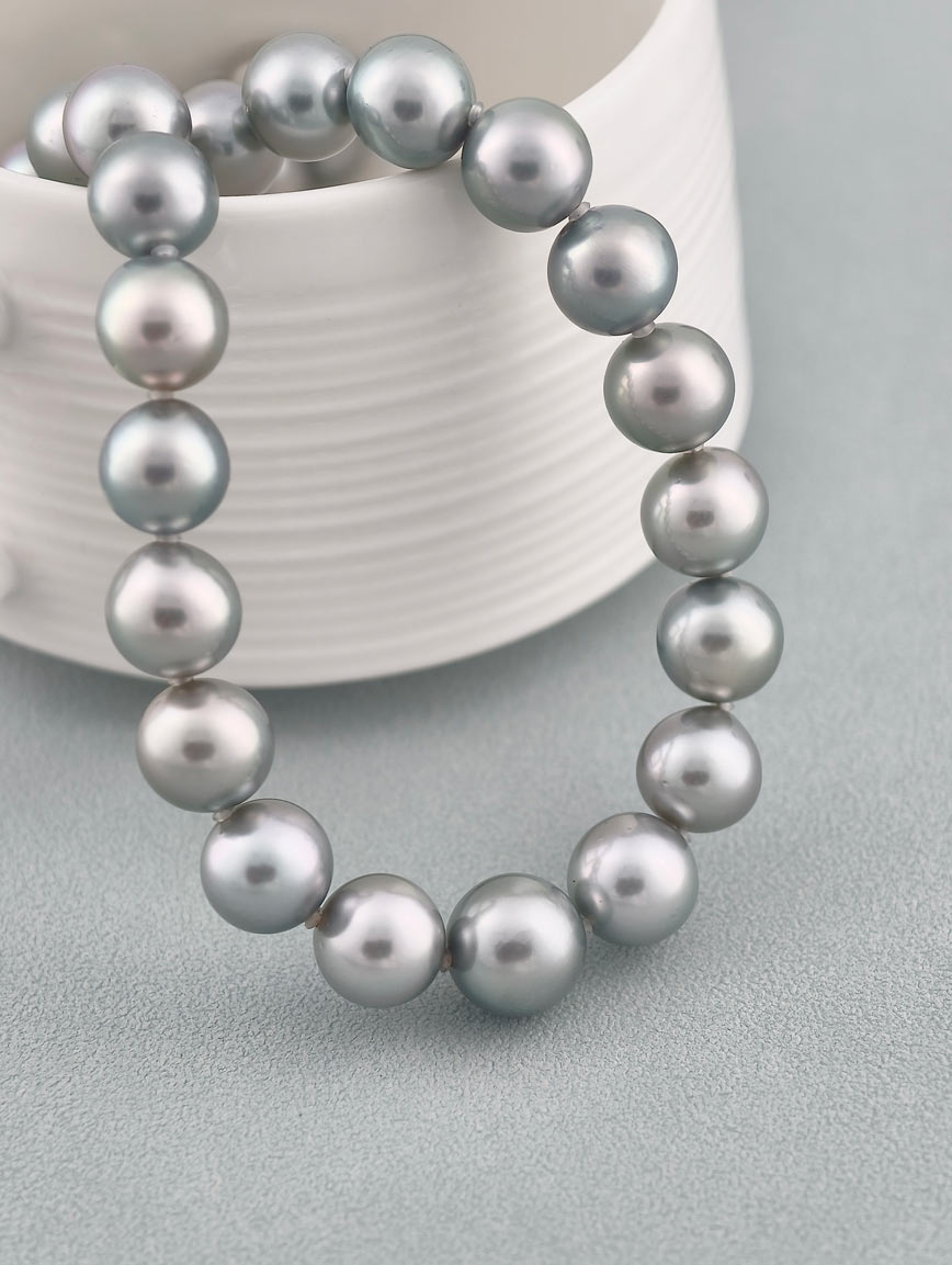Natural Gray Akoya Seawater Pearl Necklace image