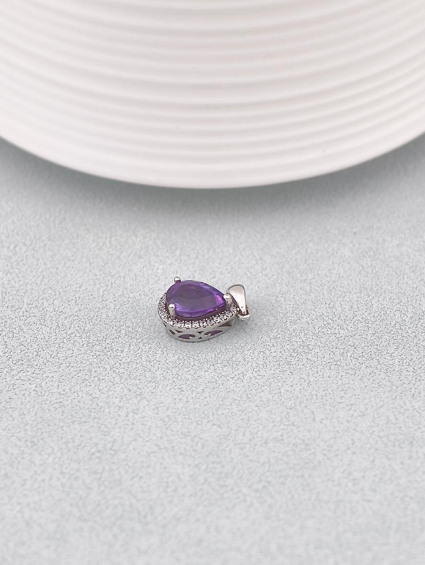 Natural Water Drop Amethyst Pendant image