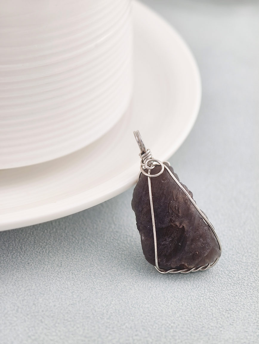 Natural Moldavite Raw Stone Pendant image