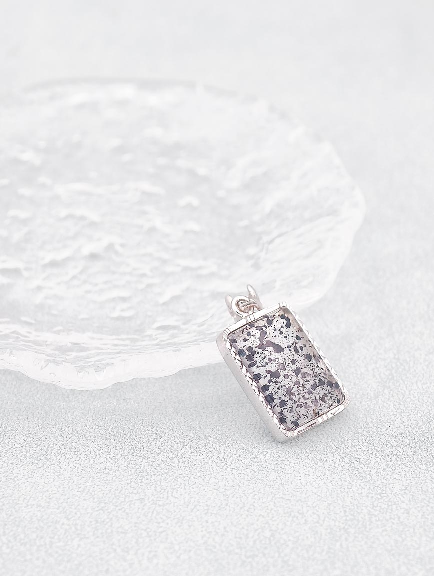 Natural Black Super Seven Sterling Silver Pendant image