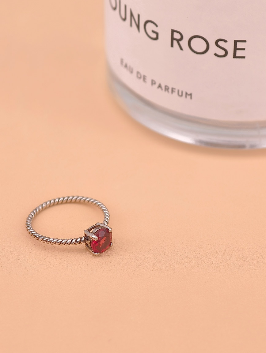 Natural Garnet Ring image