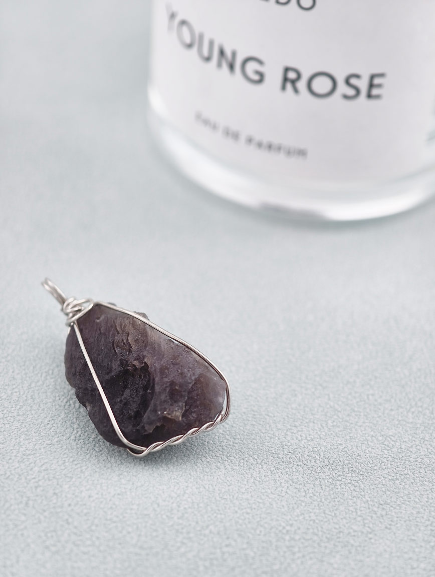 Natural Moldavite Raw Stone Pendant image