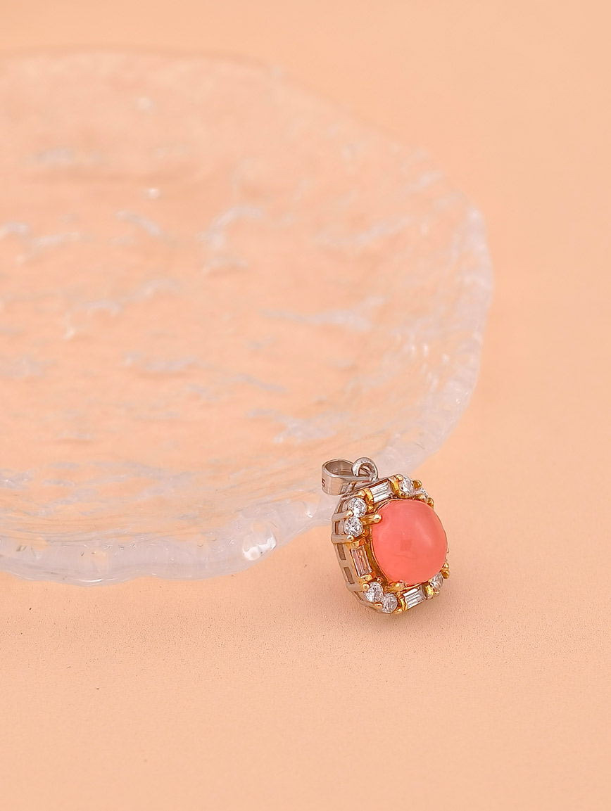 Natural Rhodochrosite Exquisite Style Sterling Silver Pendant