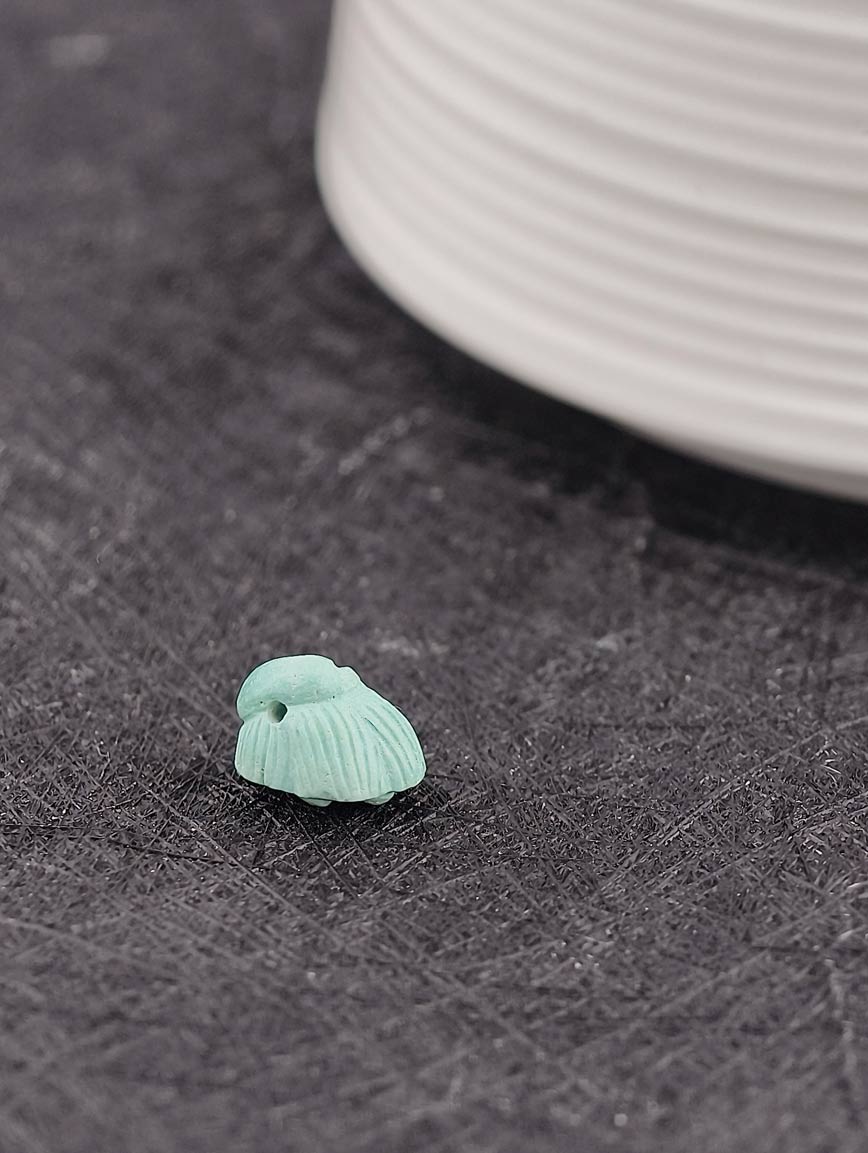 Natural Turquoise Lotus Pod Carving Key DIY Accessory image