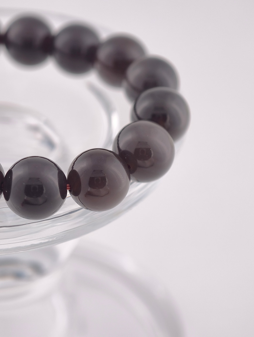 Natural Obsidian Bracelet 11 mm