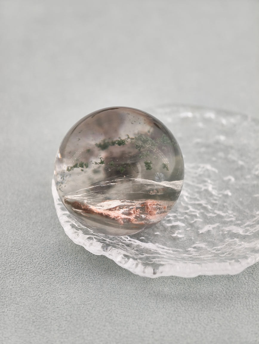 Natural Colorful Phantom Crystal Ball image