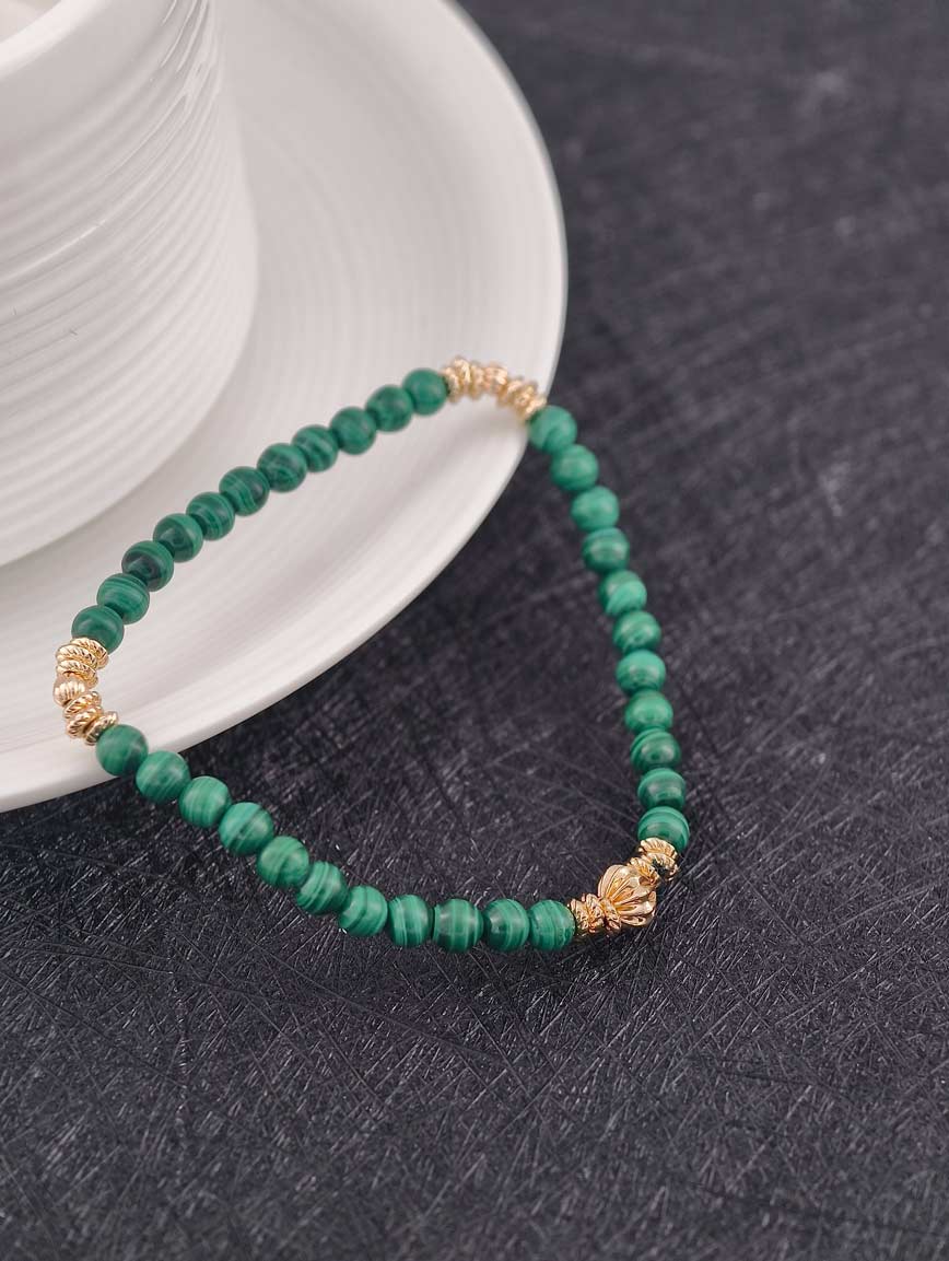 Natural Malachite Delicate Style Bracelet