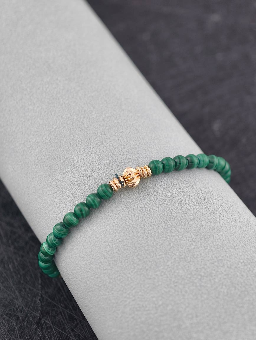 Natural Malachite Delicate Style Bracelet