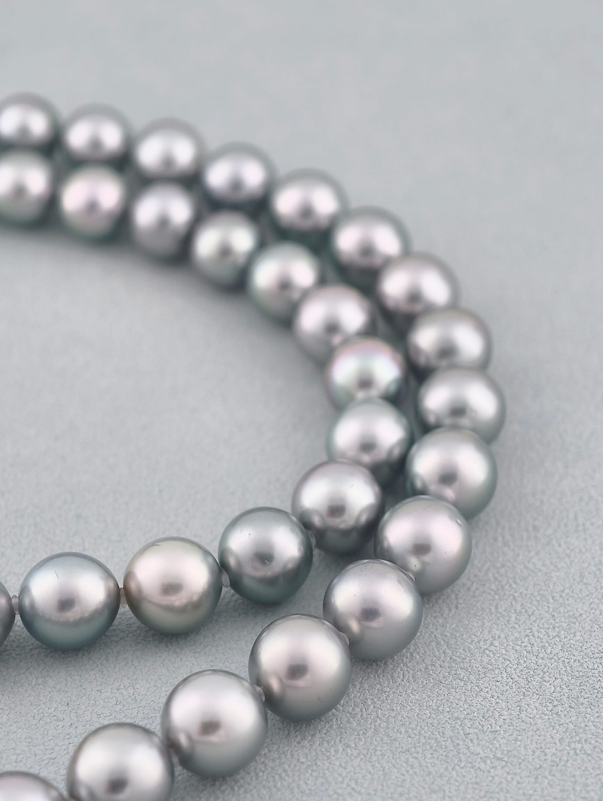 Natural Gray Akoya Seawater Pearl Necklace image
