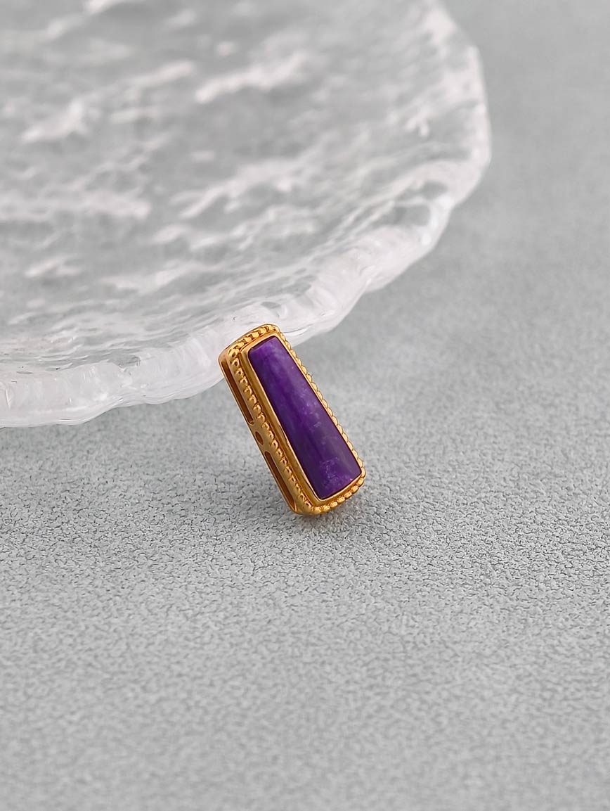 18K Gold Natural Sugilite Fashion Personality DIY Accessory image