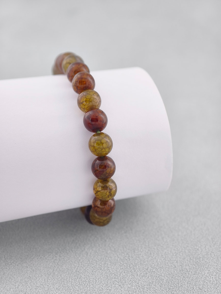 Natural Dragon Pattern Agate Bracelet