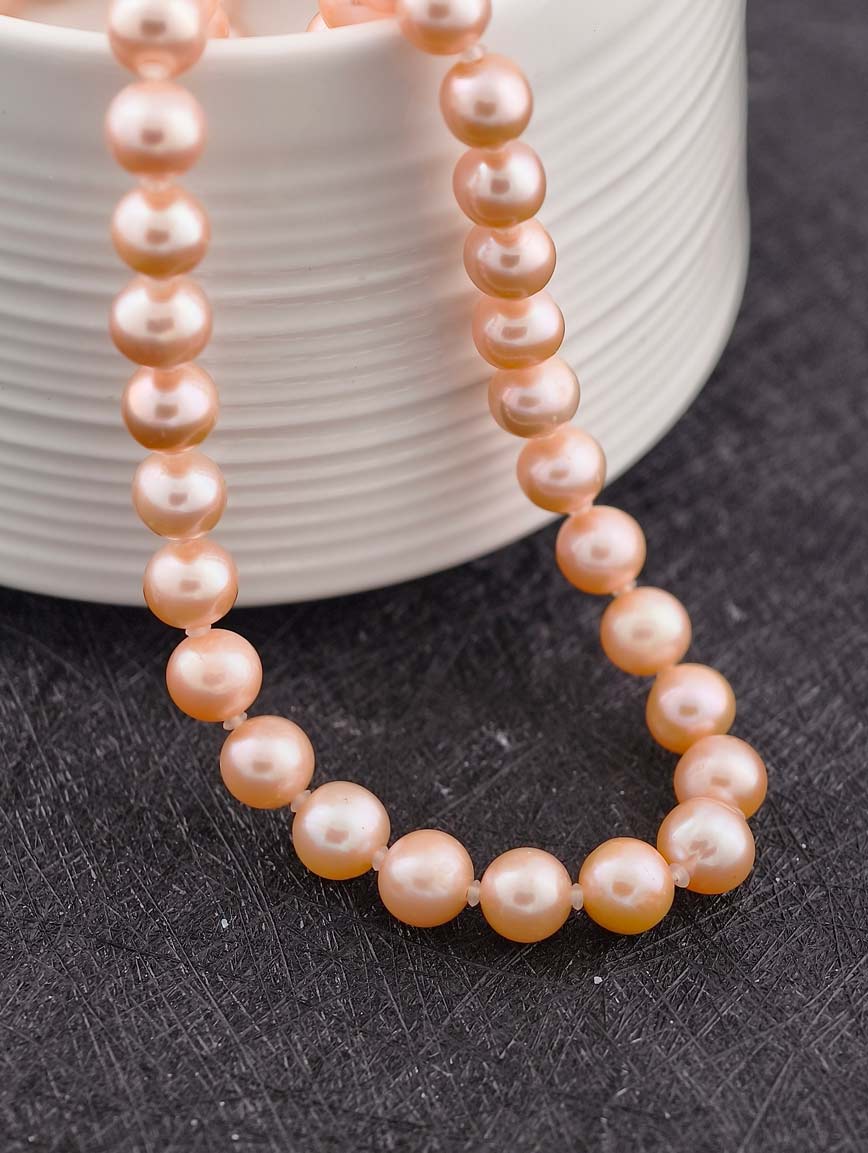 Orange Freshwater Pearl Necklace image