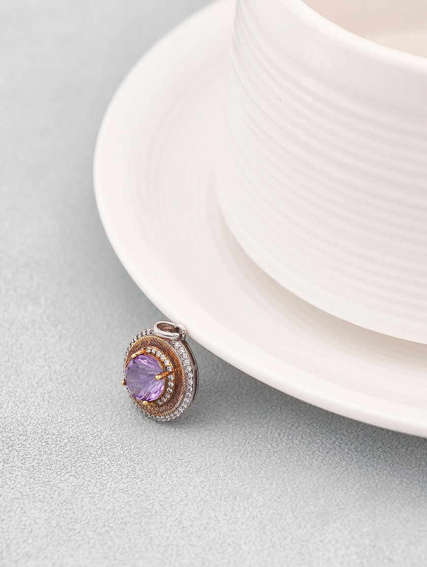 Lucky Wheel Amethyst Pendant image