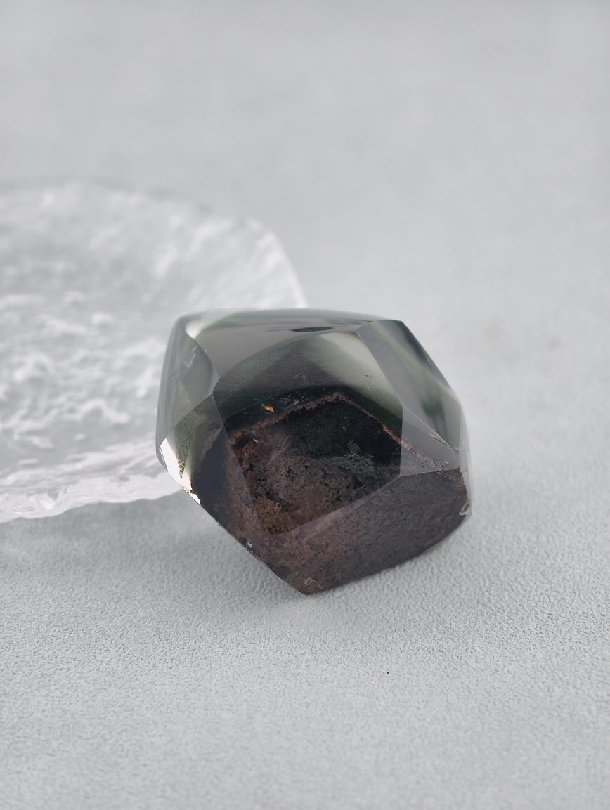 Natural Premium Green Phantom Crystal Pyramid Ornament image