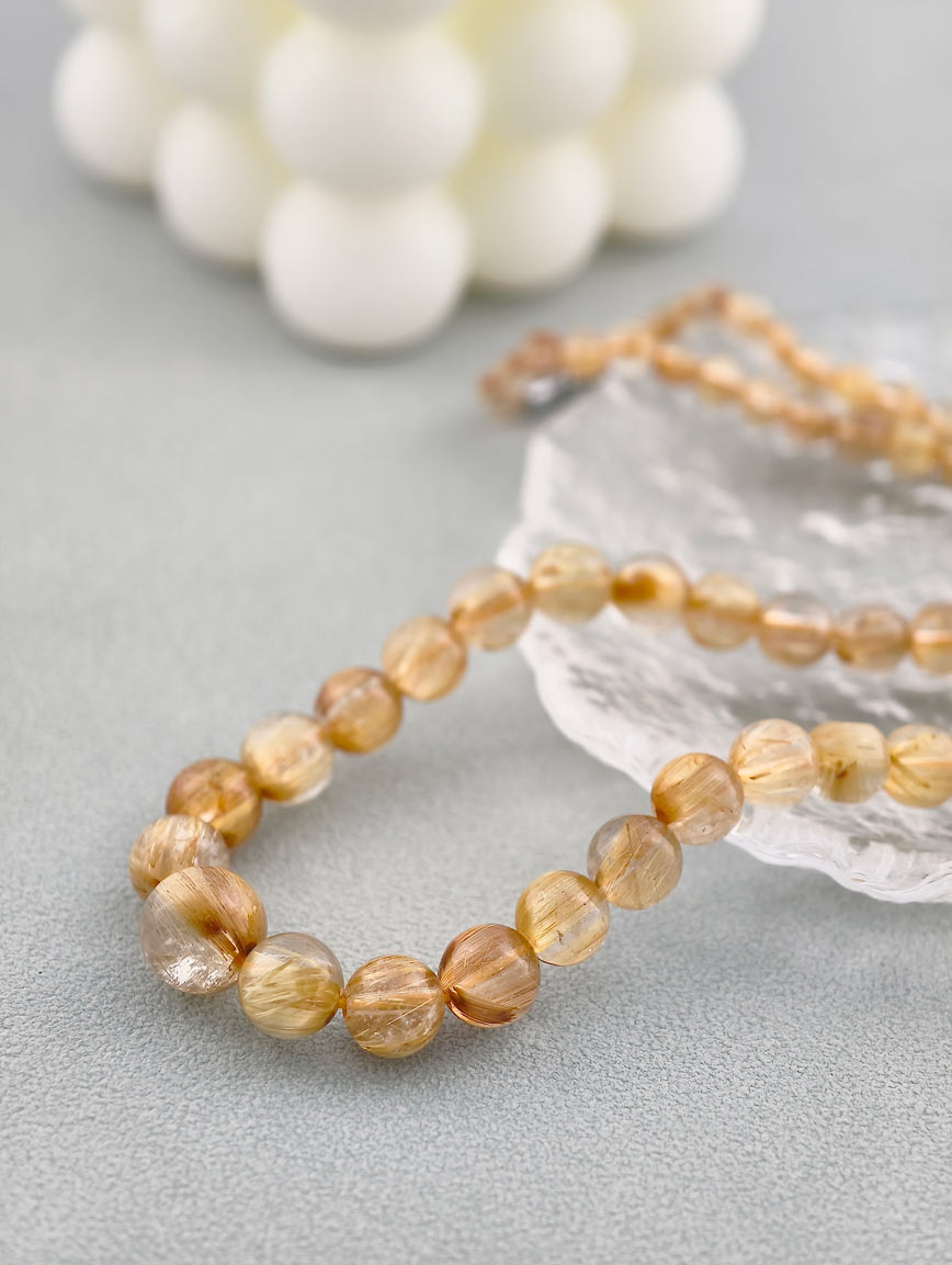 Natural Cat's Eye Rutilated Quartz Necklace image