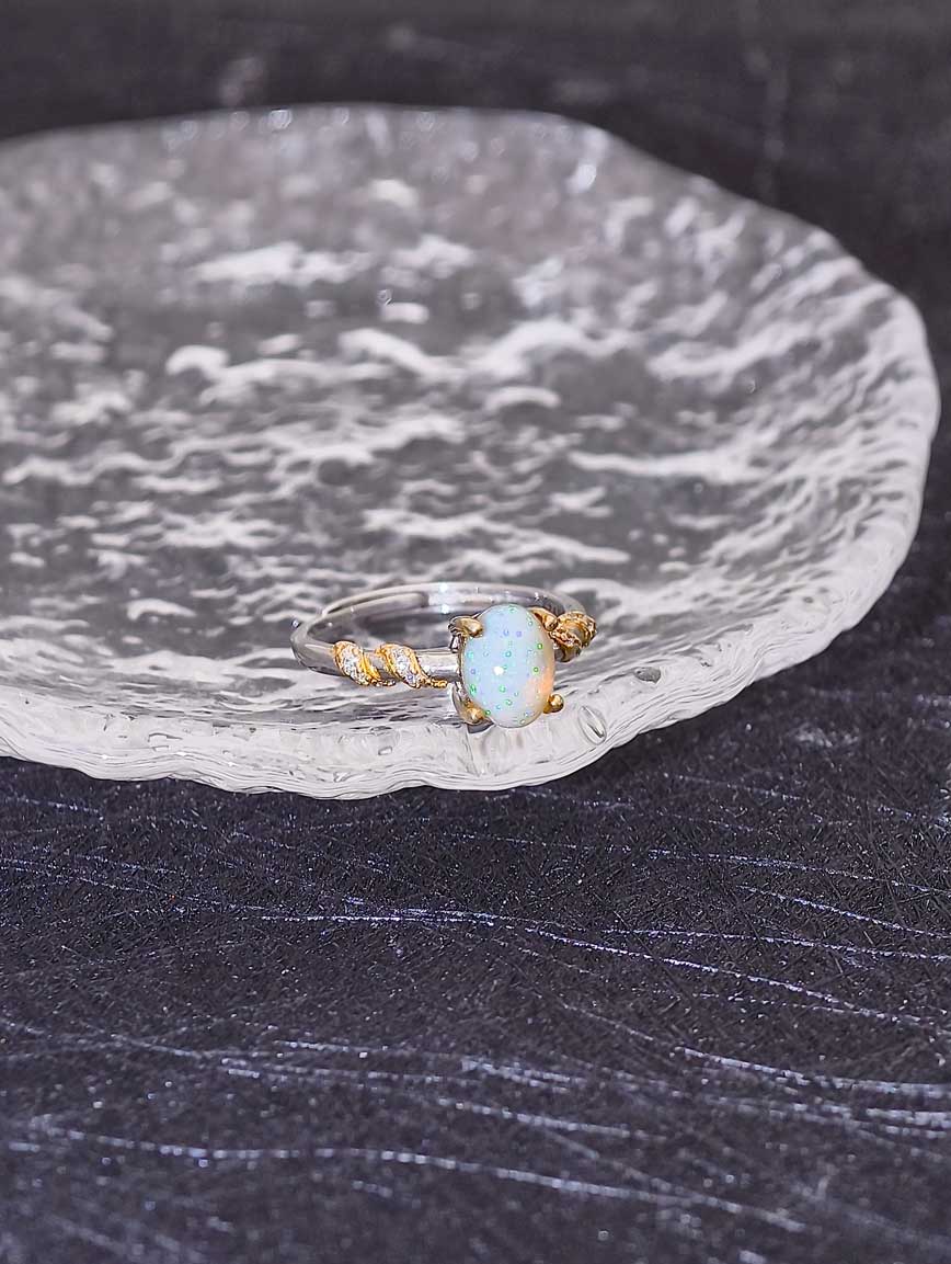 Natural Opal Design Ring