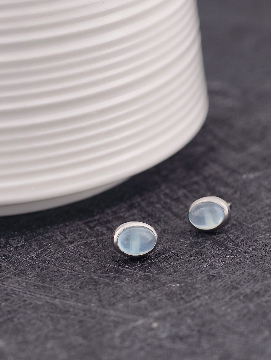 Natural Aquamarine Sterling Silver Earrings image