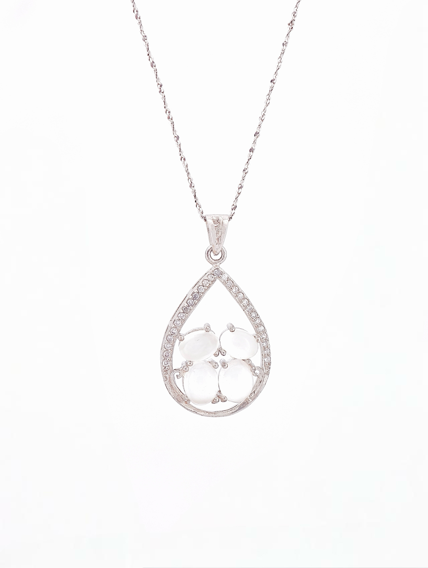 Natural Moonstone Sterling Silver Pendant