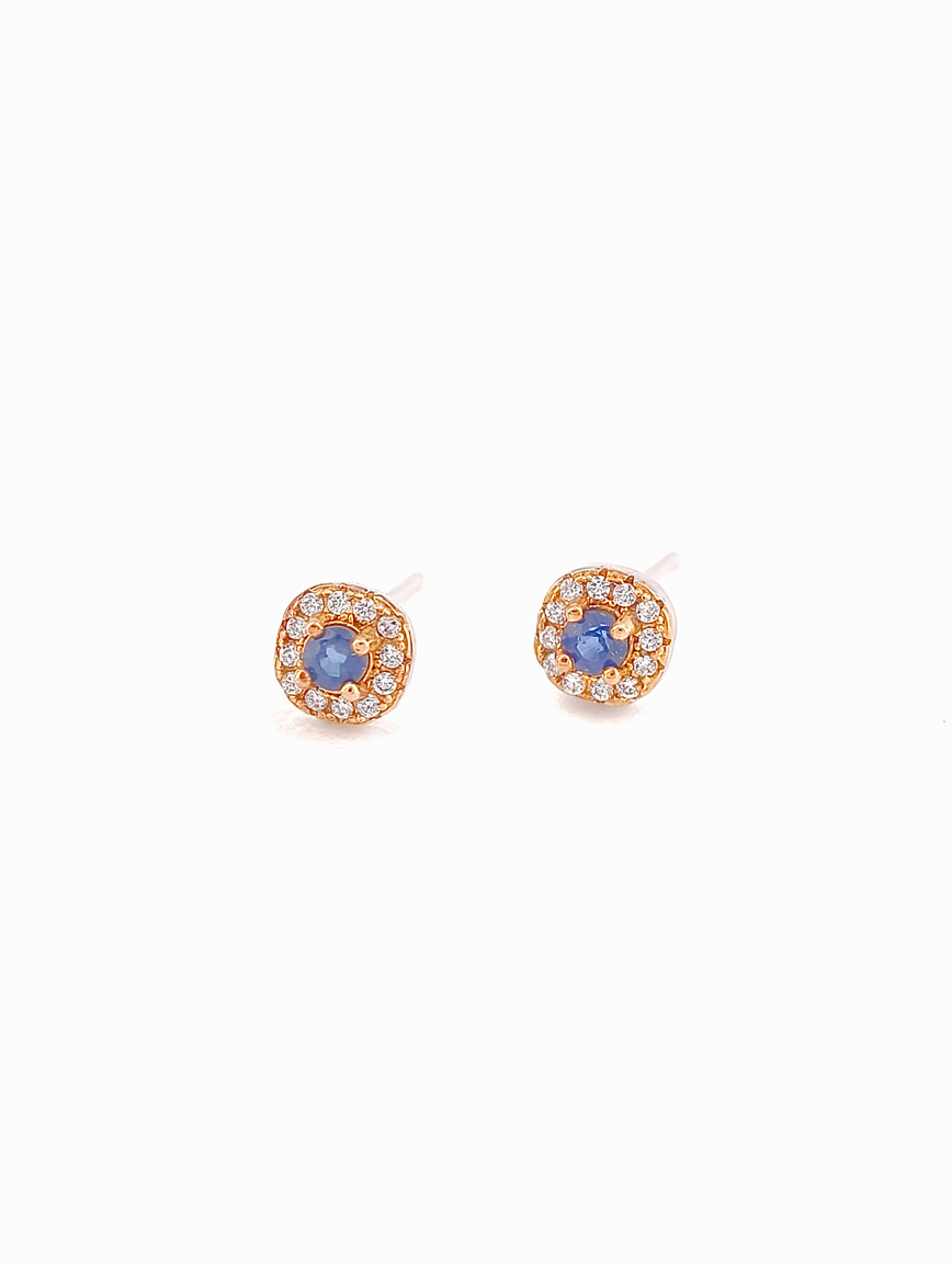 Natural Sapphire Exquisite Style Sterling Silver Earrings