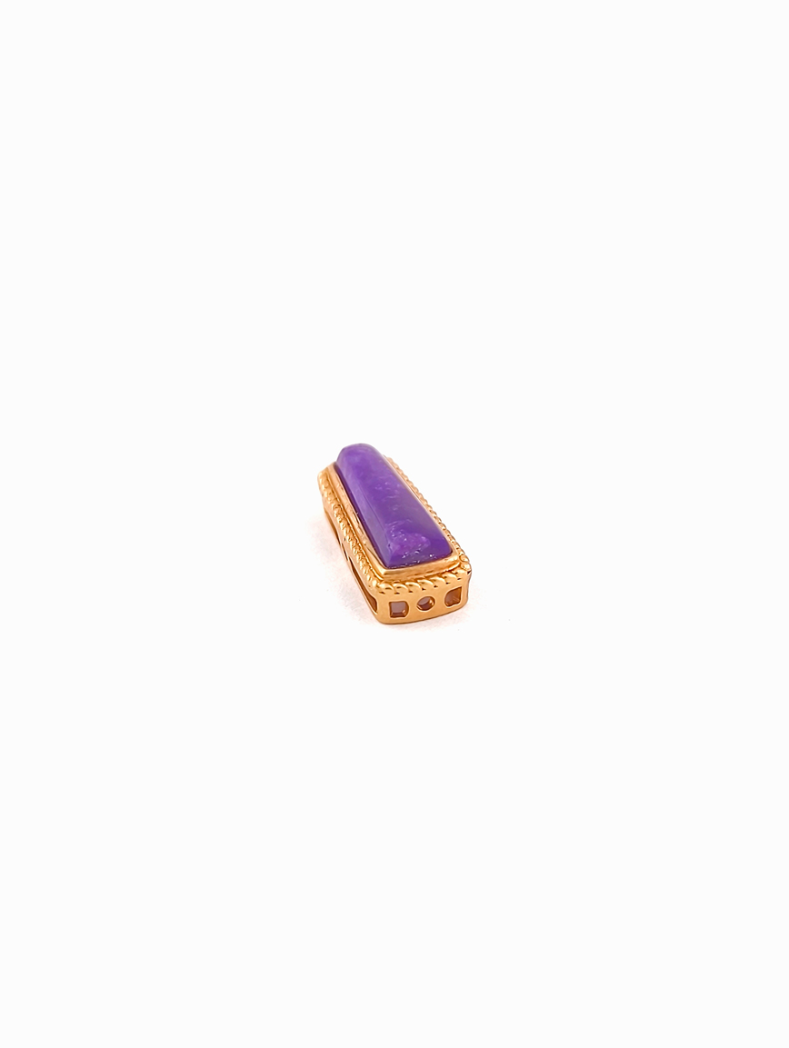 18K Gold Natural Sugilite Fashion Personality DIY Accessory