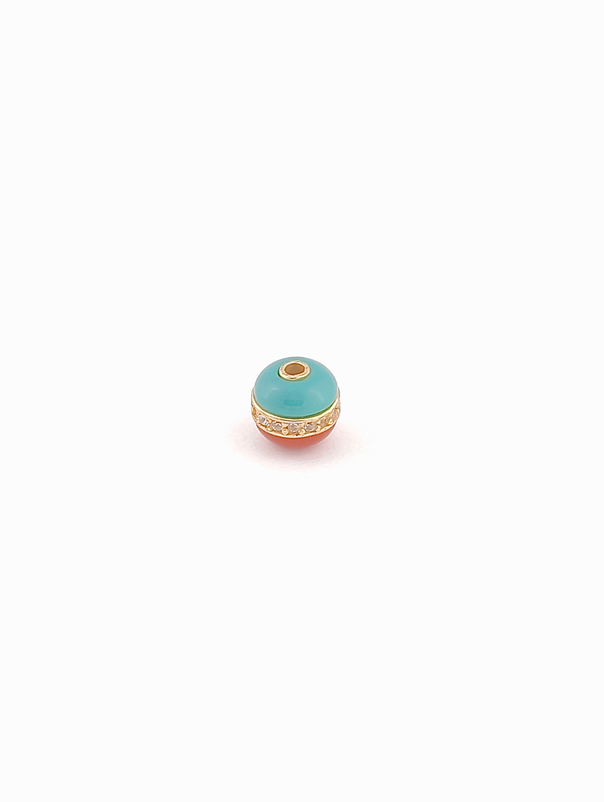 Natural South Red Agate and Turquoise Handmade Bead DIY Accessory