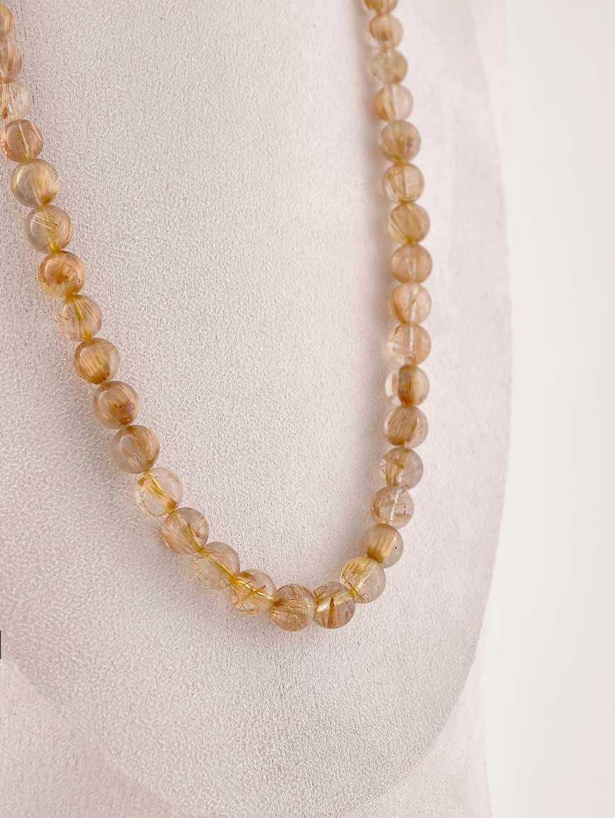 Natural Rutilated Quartz Necklace