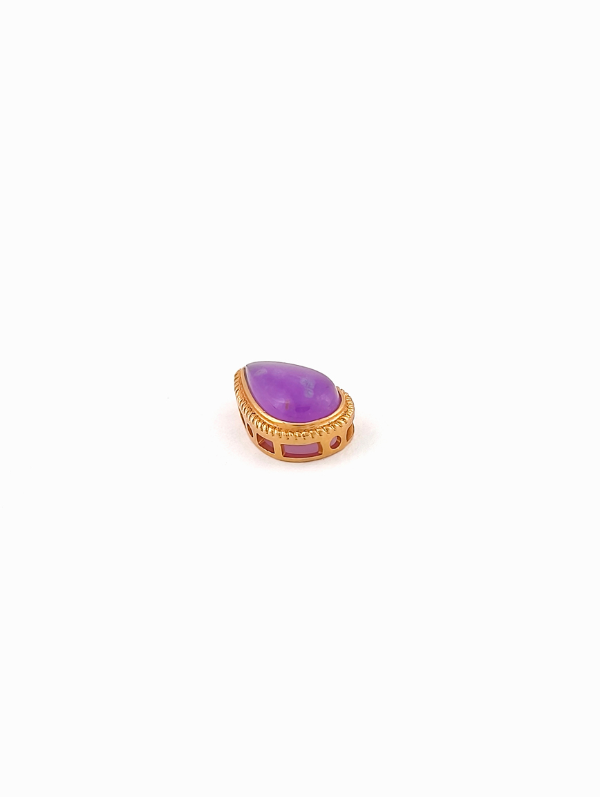 18K Gold Water Drop Shaped Sugilite DIY Accessory