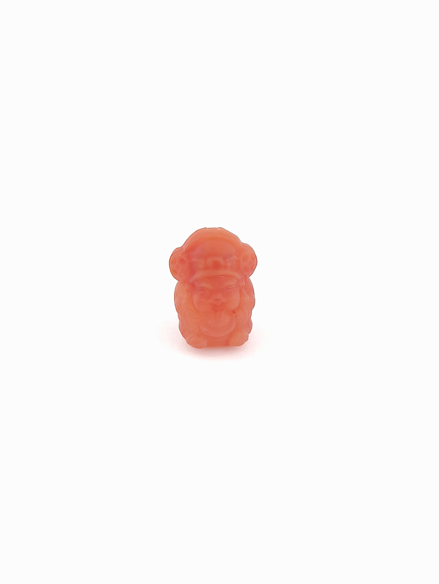 Natural South Red Agate God of Wealth DIY Accessory