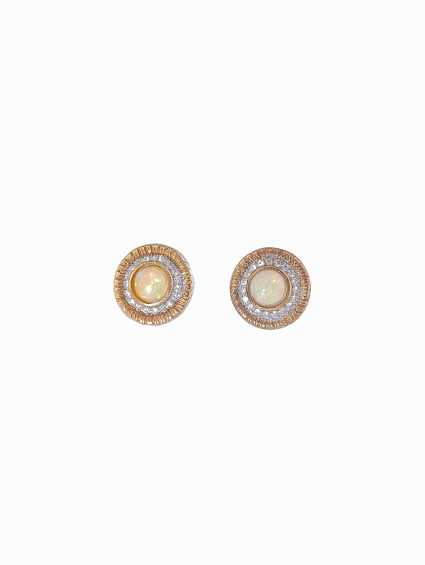 Natural Opal Sterling Silver Earrings