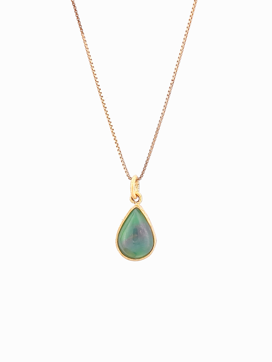 Natural Water Drop Shaped Jadeite Pendant