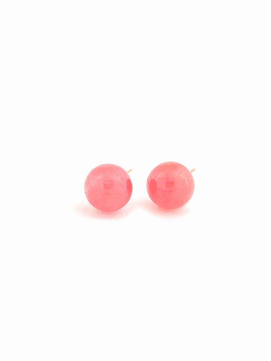 18K Gold Natural Rhodochrosit Earrings