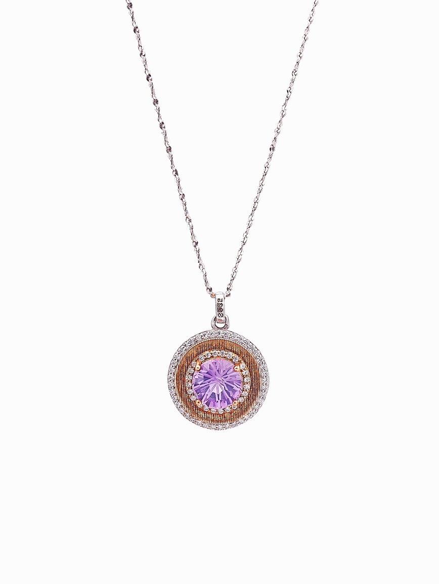 Lucky Wheel Amethyst Pendant