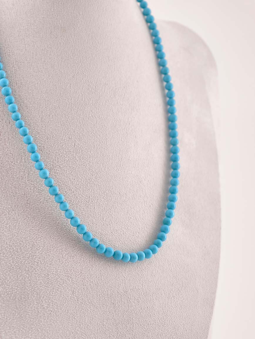 Natural Blue Porcelain Turquoise Necklace