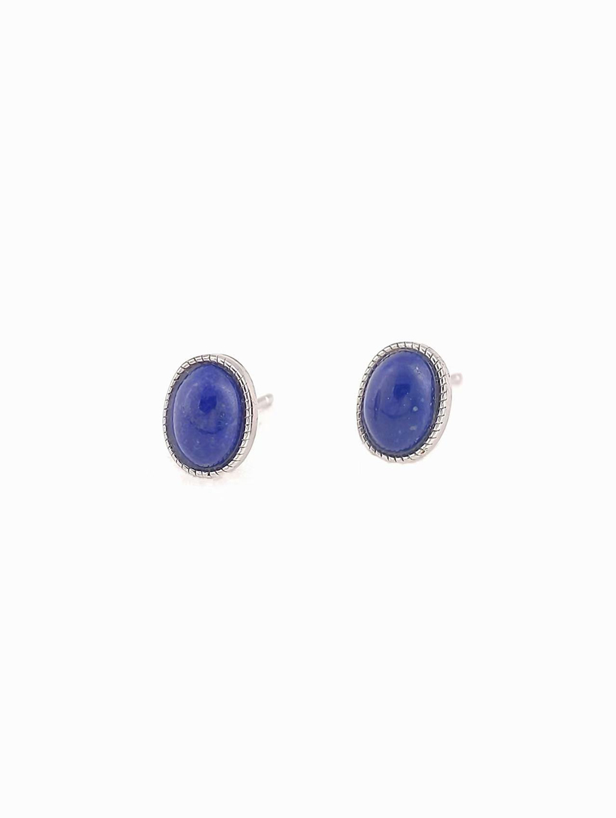 Natural Lapis Lazuli Simple Style Earrings