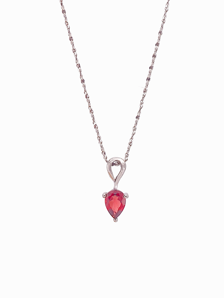 Natural Garnet  Simple Style Pendant